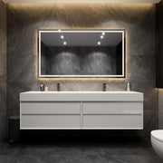 Moreno Bath MAX84 MAX 84" Floating Bathroom Vanity with FLX16 Acrylic Sink/Double Faucet Holes - view 4