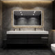 Moreno Bath MAX84 MAX 84" Floating Bathroom Vanity with FLX16 Acrylic Sink/Double Faucet Holes