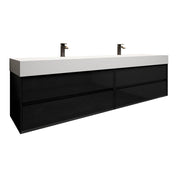 Moreno Bath MAX84 MAX 84" Floating Bathroom Vanity with FLX16 Acrylic Sink/Double Faucet Holes - view 6