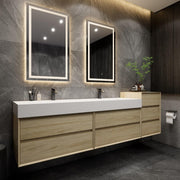 Moreno Bath MAX92 MAX 92" Floating Bathroom Vanity with FLX16 Acrylic Sink W/Small Side Cabinet - view 10