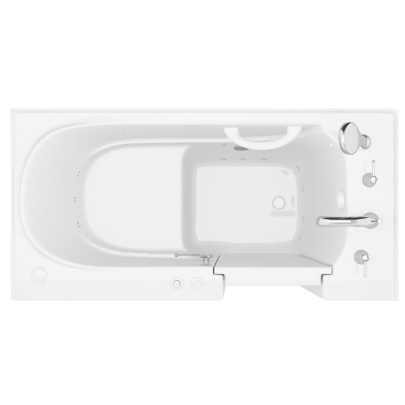 Meditub 2653RWA Collection 26 x 53 Right Side Drain Air Jetted Bathtub in White with Aroma and Chroma Therapy - view 4