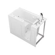 Meditub 2653RWD Collection 26 x 53 Right Side Drain Combination Jetted Bathtub in White with Powered Fast Drain - view 3