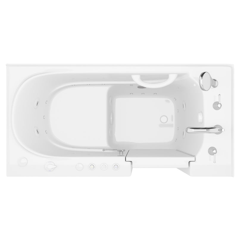 Meditub 2653RWD Collection 26 x 53 Right Side Drain Combination Jetted Bathtub in White with Powered Fast Drain - view 4