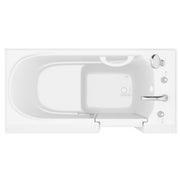 Meditub 2653RWS Collection 26 x 53 Right Side Drain Soaker Jetted Bathtub in White with Fast Filling Faucet Set - view 4