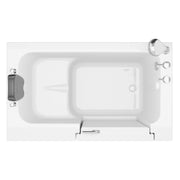 Meditub 2747RWS Collection 27 x 47 Right Side Drain Soaker Jetted Bathtub in White with Fast Filling Faucet Set - view 4