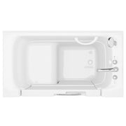 Meditub 2953WCARWS Collection 29 x 52 Right Side Drain Soaker Jetted Bathtub in White with Fast Filling Faucet Set - view 4