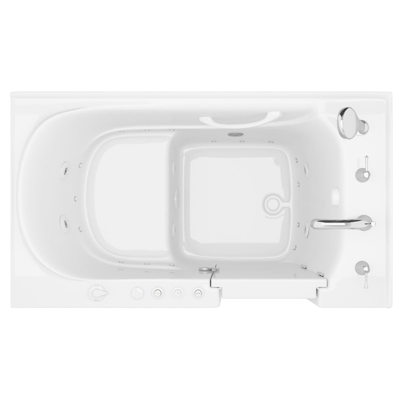 Meditub 3053RWD Collection 30 x 52 Right Side Drain Combination Jetted Bathtub in White with Powered Fast Drain - view 4
