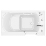 Meditub 3053RWS Collection 30 x 52 Right Side Drain Soaker Jetted Bathtub in White with Fast Filling Faucet Set - view 4