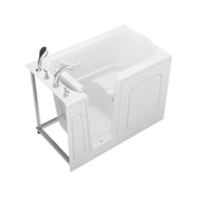 Meditub 3054LWS Collection 30 x 54 Left Side Drain Soaker Jetted Bathtub in White with Fast Filling Faucet Set - view 3