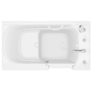 Meditub 3054RWS Collection 30 x 54 Right Side Drain Soaker Jetted Bathtub in White with Fast Filling Faucet Set - view 4