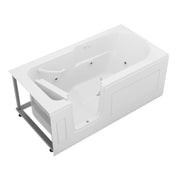Meditub 3060SILWH Collection 30 x 59 Left Drain Step-In Walk-In Whirlpool Tub with Low Entry Threshold in White - view 3