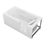 Meditub 3060SIRWH Collection 30 x 59 Whirlpool Jetted Bathtub with Right Drain in White with Easy Step Door - view 3