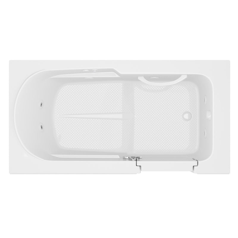 Meditub 3060SIRWH Collection 30 x 59 Whirlpool Jetted Bathtub with Right Drain in White with Easy Step Door - view 4