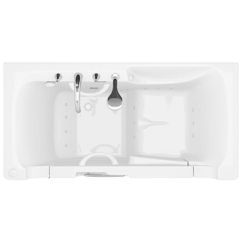 Meditub 3060WCALWA Collection 30 x 60 Left Side Drain Air Jetted Bathtub in White with Aroma and Chroma Therapy - view 4