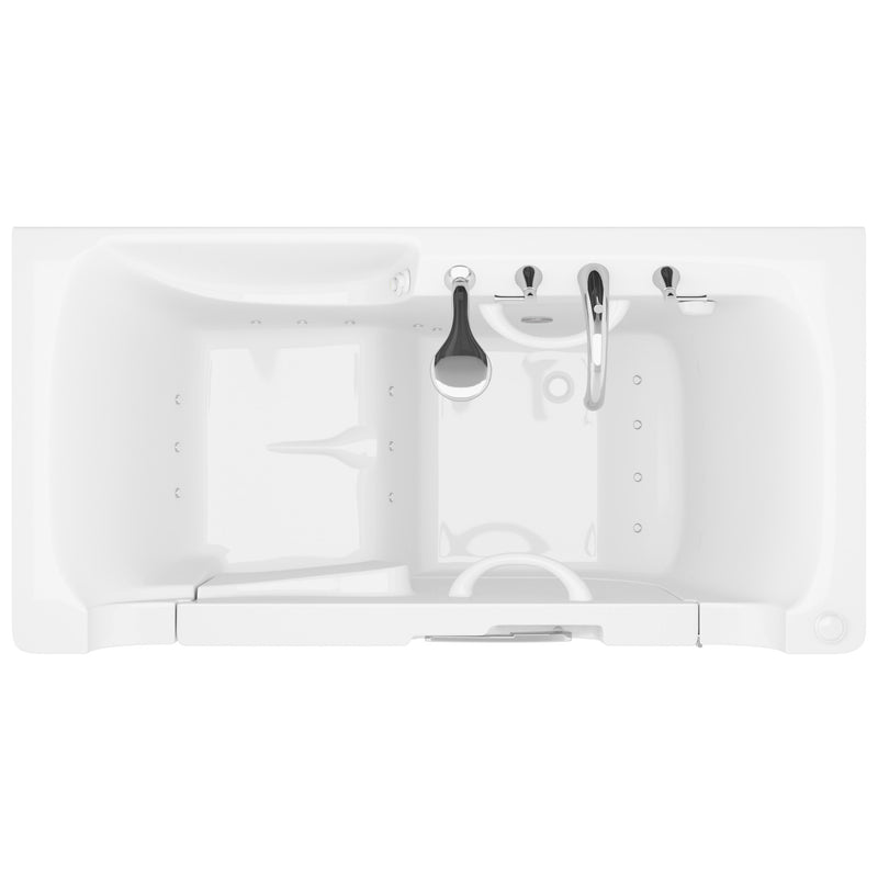 Meditub 3060WCARWA Collection 30 x 60 Right Side Drain Air Jetted Bathtub in White with Aroma and Chroma Therapy - view 4