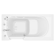 Meditub 3060WILWS Collection 32 x 59 Left Side Drain Soaker Jetted Bathtub in White with Fast Filling Faucet Set - view 4