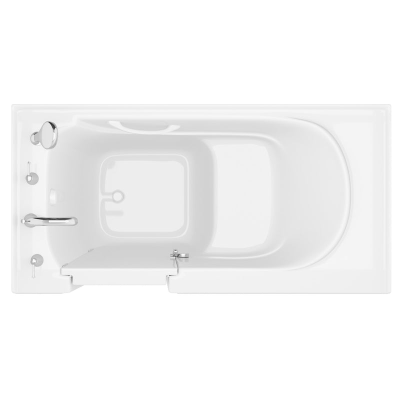 Meditub 3060WILWS Collection 32 x 59 Left Side Drain Soaker Jetted Bathtub in White with Fast Filling Faucet Set - view 4