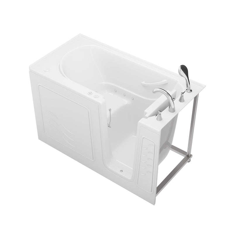 Meditub 3060WIRWA Collection 30 x 59 Right Side Drain Air Jetted Bathtub in White with Aroma and Chroma Therapy - view 3