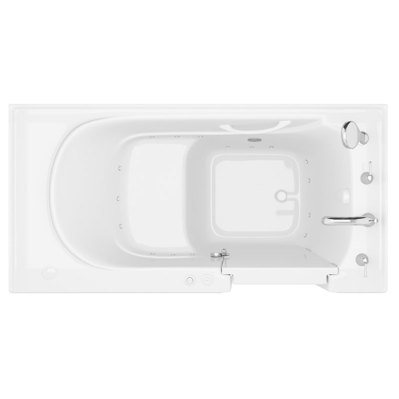 Meditub 3060WIRWA Collection 30 x 59 Right Side Drain Air Jetted Bathtub in White with Aroma and Chroma Therapy - view 4