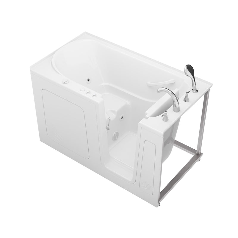 Meditub 3260RWH Collection 32 x 60 Whirlpool Jetted Bathtub with Right Drain in White with Powered Fast Drain - view 3