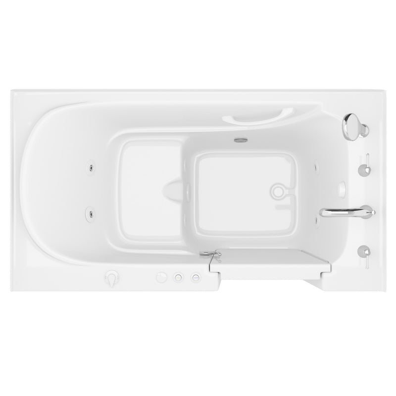 Meditub 3260RWH Collection 32 x 60 Whirlpool Jetted Bathtub with Right Drain in White with Powered Fast Drain - view 4