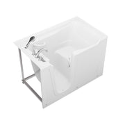 Meditub 3660LWS Collection 36 x 60 Left Side Drain Soaker Jetted Bathtub in White with Fast Filling Faucet Set - view 3