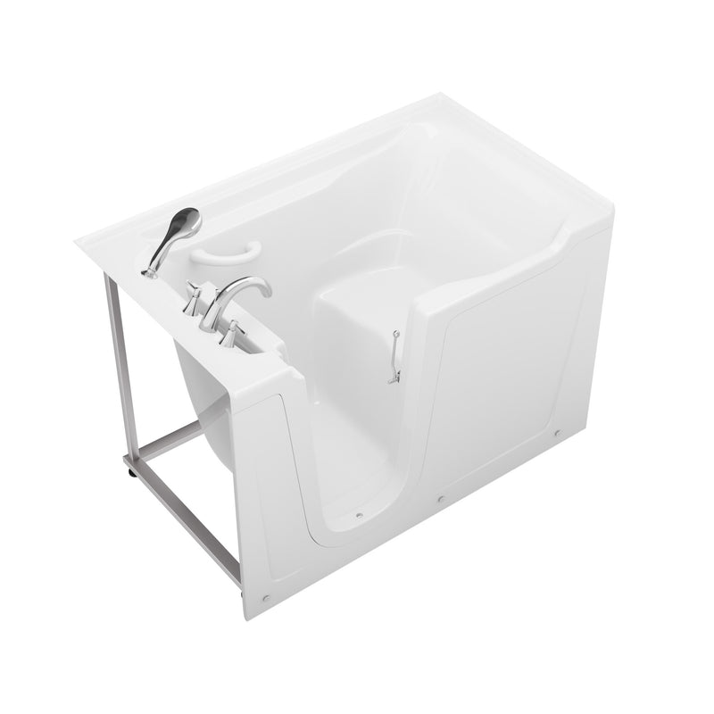 Meditub 3660LWS Collection 36 x 60 Left Side Drain Soaker Jetted Bathtub in White with Fast Filling Faucet Set - view 3