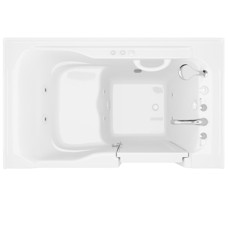 Meditub 3660RWH Collection 36 x 60 Whirlpool Jetted Bathtub with Right Drain in White with Powered Fast Drain - view 4