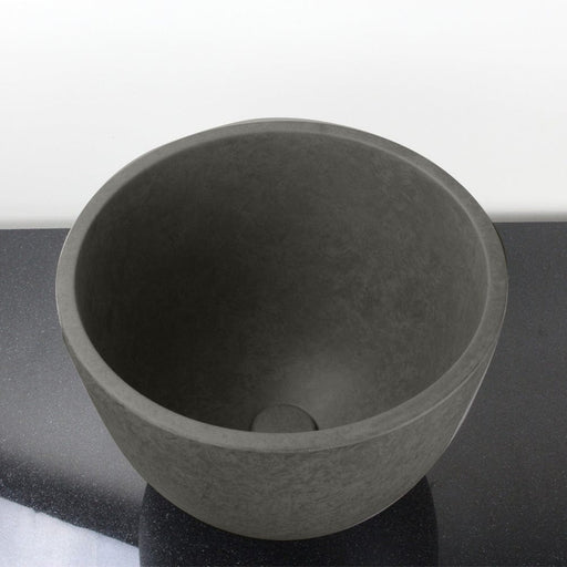 Melfort Round Cast Concrete Vessel Sink - Dark Grey