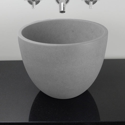 Melfort Round Cast Concrete Vessel Sink - Light Grey
