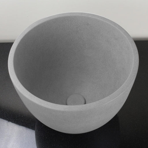 Melfort Round Cast Concrete Vessel Sink - Light Grey