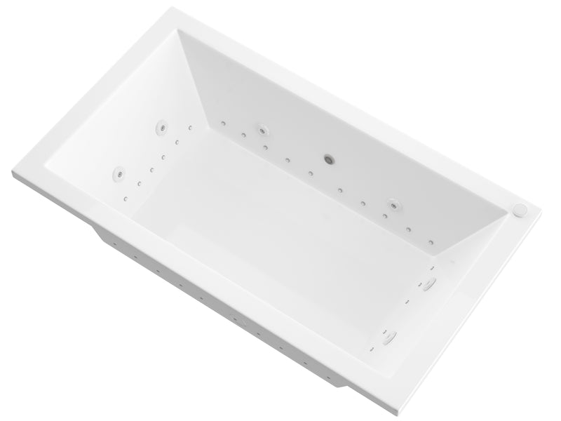 Atlantis Whirlpool 4272VNCDRX Venetian  41.625 x 72 in. Air and Whirlpool Jetted Bathtub in White with Reversible Drain