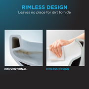 TOTO CST776CEFG.10#01 Drake Two-Piece Elongated 1.28 GPF Universal Height TORNADO FLUSH Toilet with CEFIONTECT and 10 Inch Rough-In, Cotton White - view 7