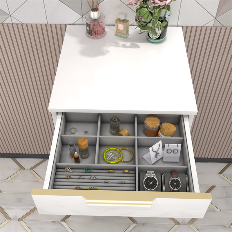 Moreno Bath MILANA-LINEN Milana 20" Floating Linen Cabinet with Drawers in Gloss White - view 2