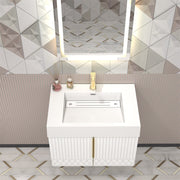 Moreno Bath MILANA30 Milana 30" Floating Bathroom Vanity with Reinforced Acrylic Sink in Gloss White - view 2