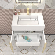 Moreno Bath MILANA30 Milana 30" Floating Bathroom Vanity with Reinforced Acrylic Sink in Gloss White - view 6