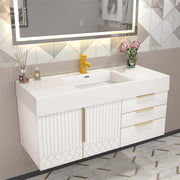 Moreno Bath MILANA48 Milana 48" Floating Bathroom Vanity with Reinforced Acrylic Sink in Gloss White - view 4