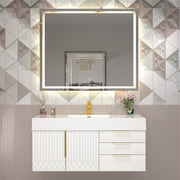Moreno Bath MILANA48 Milana 48" Floating Bathroom Vanity with Reinforced Acrylic Sink in Gloss White