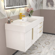 Moreno Bath MILANA48 Milana 48" Floating Bathroom Vanity with Reinforced Acrylic Sink in Gloss White - view 6