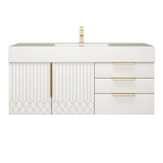 Moreno Bath MILANA48 Milana 48" Floating Bathroom Vanity with Reinforced Acrylic Sink in Gloss White - view 5