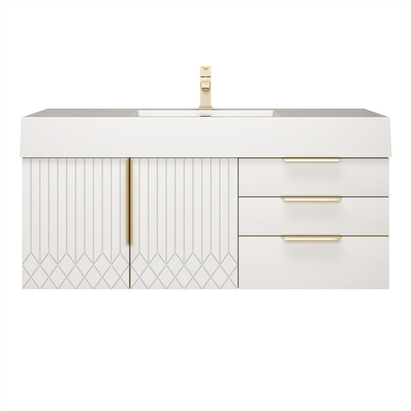 Moreno Bath MILANA48 Milana 48" Floating Bathroom Vanity with Reinforced Acrylic Sink in Gloss White - view 5