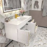Moreno Bath MILANA48 Milana 48" Floating Bathroom Vanity with Reinforced Acrylic Sink in Gloss White - view 7