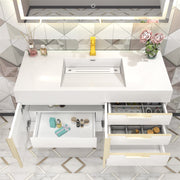 Moreno Bath MILANA48 Milana 48" Floating Bathroom Vanity with Reinforced Acrylic Sink in Gloss White - view 8