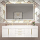 Moreno Bath MILANA72D Milana 72" Floating Bathroom Vanity with Reinforced Acrylic Double Sink in Gloss White