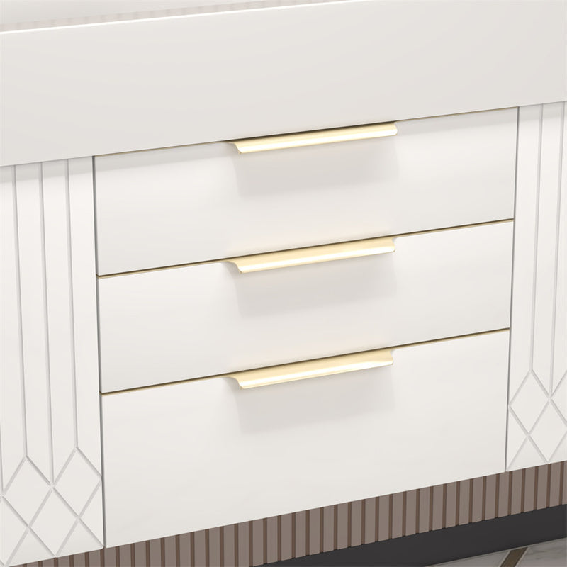 Moreno Bath MILANA72D Milana 72" Floating Bathroom Vanity with Reinforced Acrylic Double Sink in Gloss White - view 3