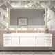Moreno Bath MILANA84D Milana 84" Floating Bathroom Vanity with Reinforced Acrylic Double Sink in Gloss White