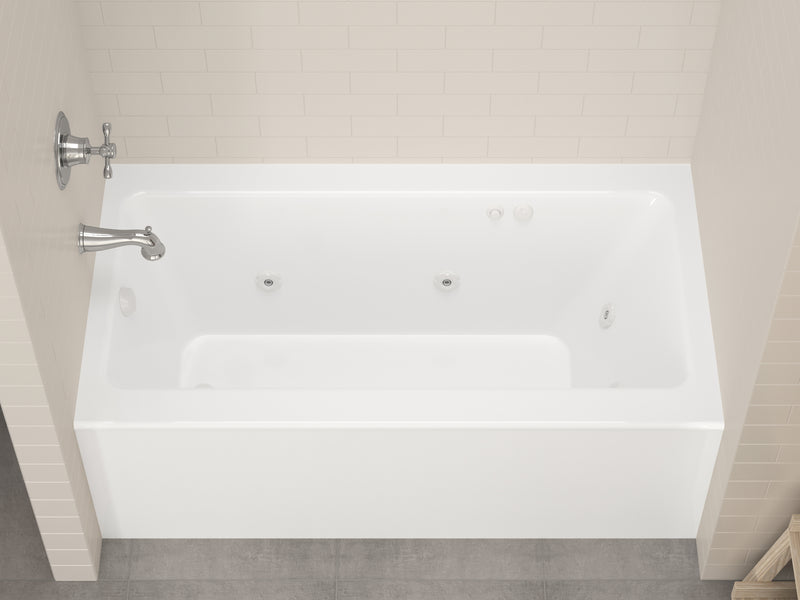 Atlantis Whirlpool 3060SHWL Soho Amber 60 in. x 30 in. Rectangular Whirlpool Bathtub with Left Side Drain and V-Style Back Jets in Glossy White lifestyle