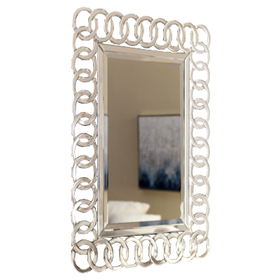 Afina ML-3042-R Modern Luxe 30" W x 42" H Rectangular Openwork Decorative Wall Mirror