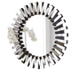 Afina ML-36-R Modern Luxe 36" Diameter Round Openwork Decorative Wall Mirror