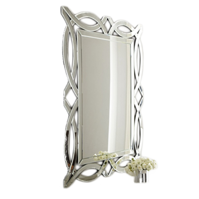 Afina ML-3242-S Modern Luxe 32" W x 42" H Scallop Openwork Decorative Wall Mirror